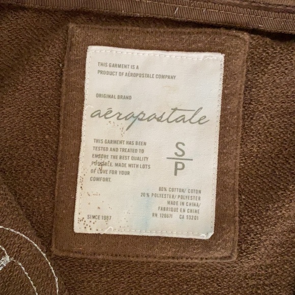 Rare Aeropostale Junior S Short-Sleeve Embroidered Graphic Hoodie. - Picture 2 of 3